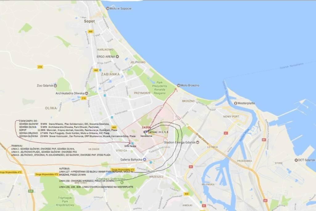 Kawalerka Gdansk Zaspa Dış mekan fotoğraf